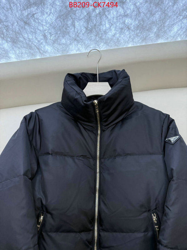 Down jacket Women-Prada what's the best to buy replica ID: CK7494 $: 209USD
