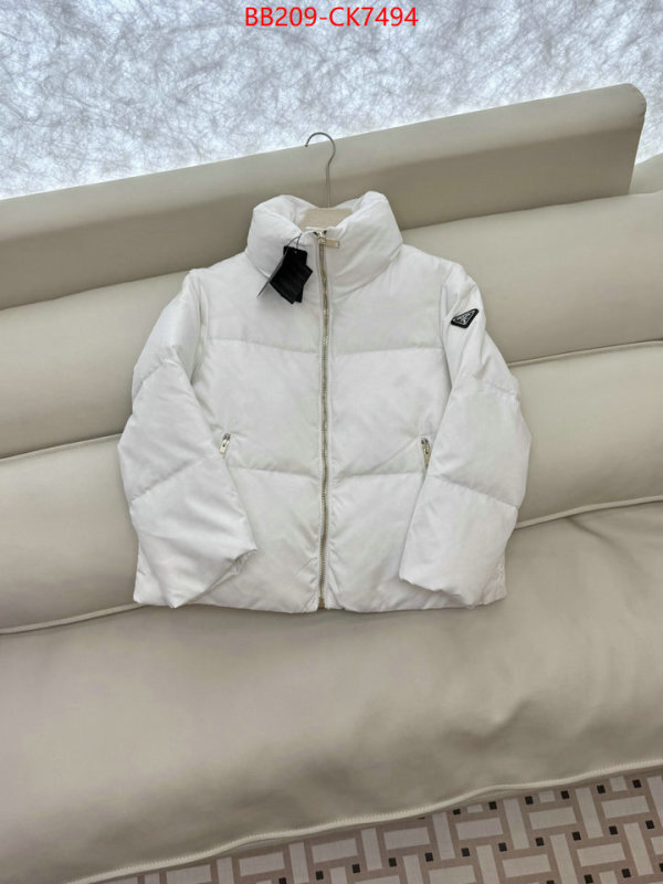 Down jacket Women-Prada what's the best to buy replica ID: CK7494 $: 209USD