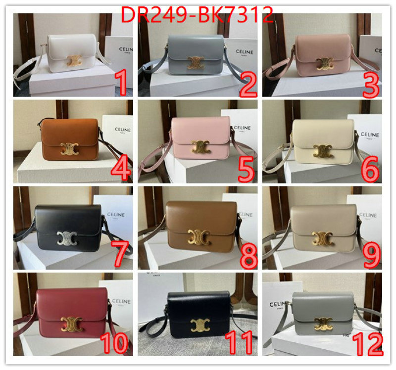Celine Bags(TOP)-Triomphe Series cheap high quality replica ID: BK7312 $: 249USD,