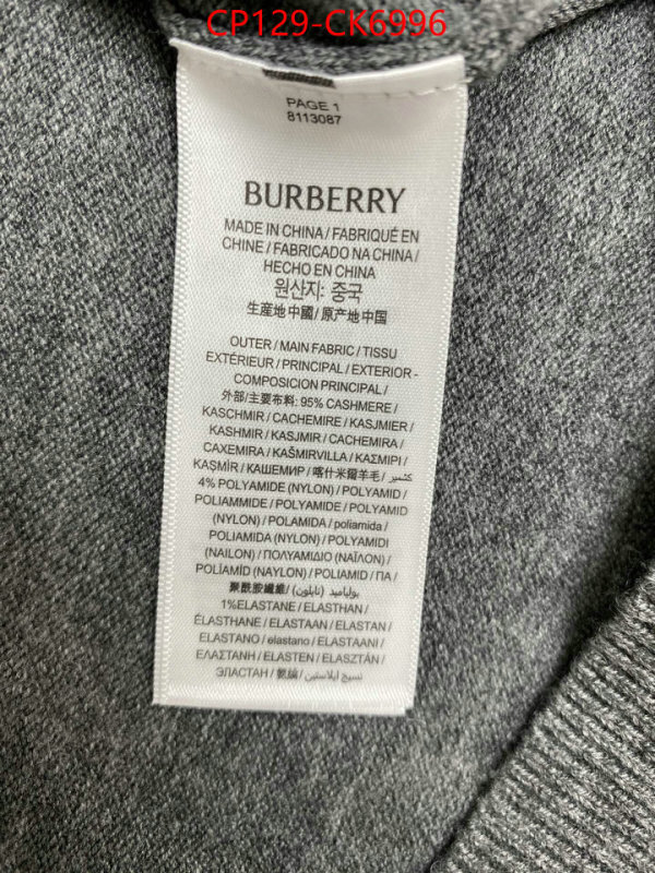 Clothing-Burberry ID: CK6996 $: 129USD