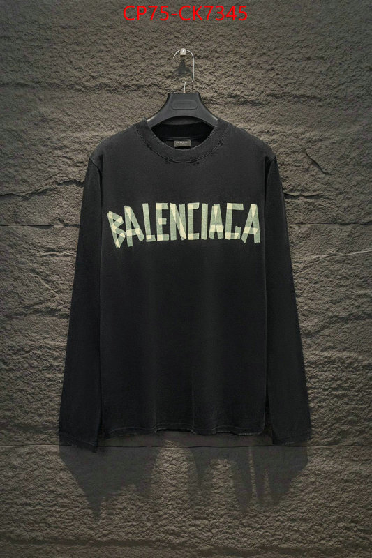 Clothing-Balenciaga designer fashion replica ID: CK7345 $: 75USD