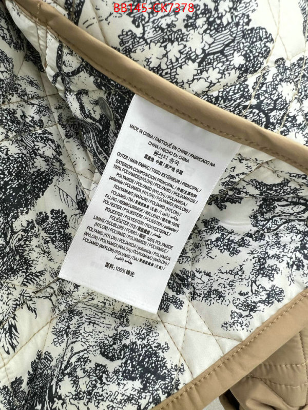 Down jacket Women-Dior 2024 replica wholesale cheap sales online ID: CK7378 $: 145USD
