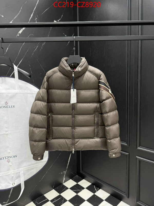 Down jacket Men-Moncler how can i find replica ID: CZ8920 $: 219USD