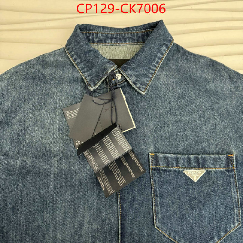 Clothing-Prada high quality designer replica ID: CK7006 $: 129USD