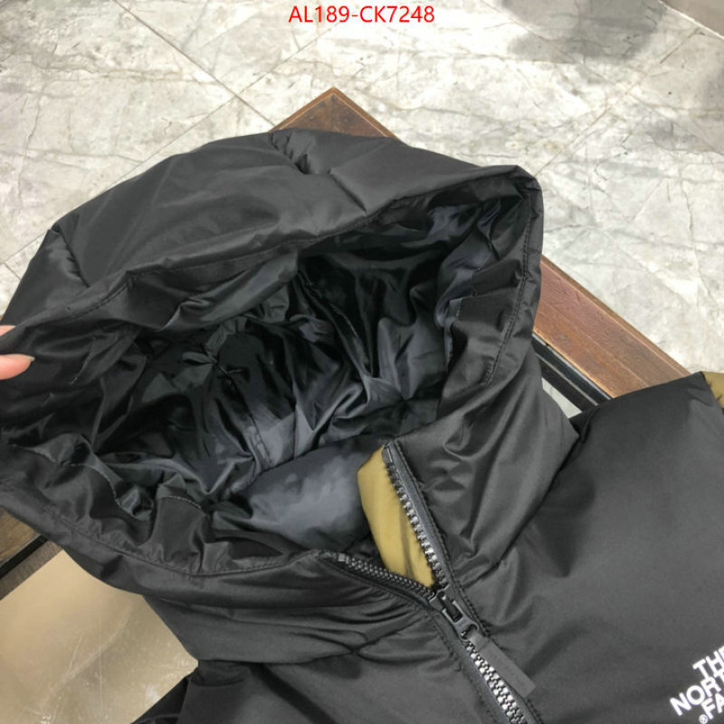 Down jacket Men-The North Face mirror copy luxury ID: CK7248 $: 189USD
