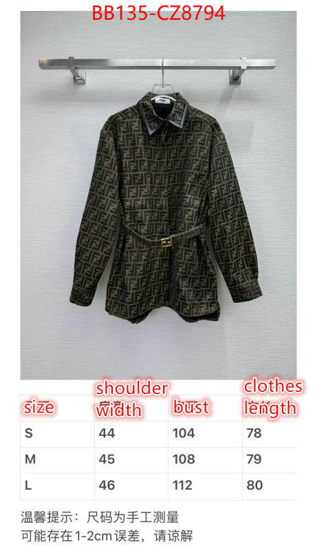 Clothing-Fendi replica sale online ID: CZ8794 $: 135USD