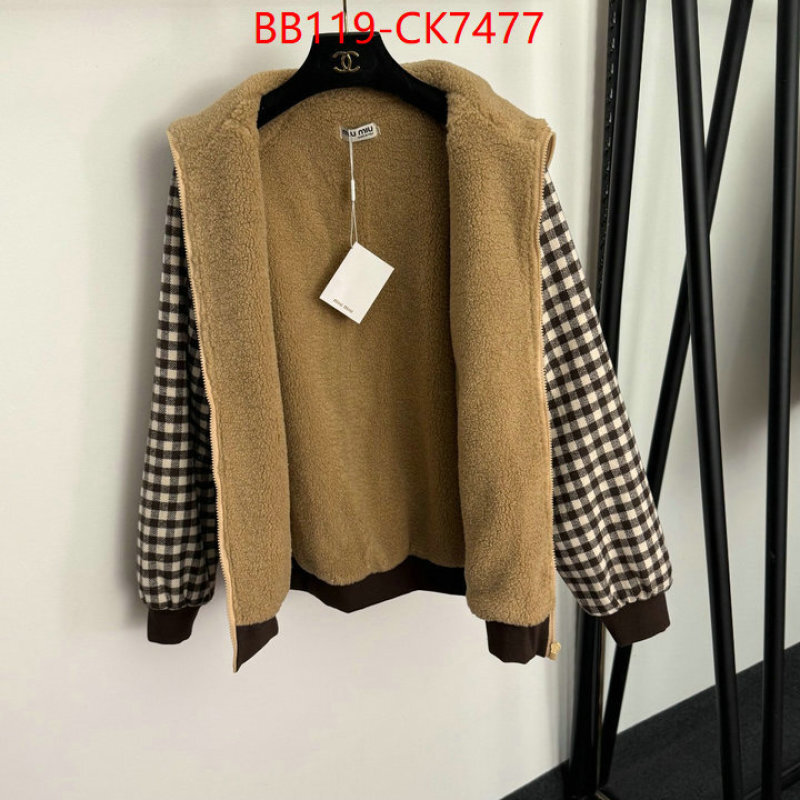 Clothing-MIU MIU replica 1:1 high quality ID: CK7477 $: 119USD