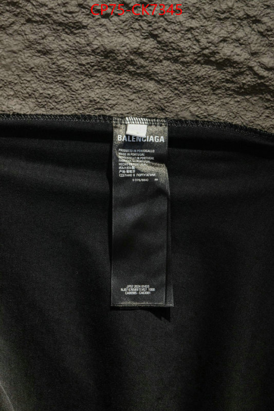 Clothing-Balenciaga designer fashion replica ID: CK7345 $: 75USD