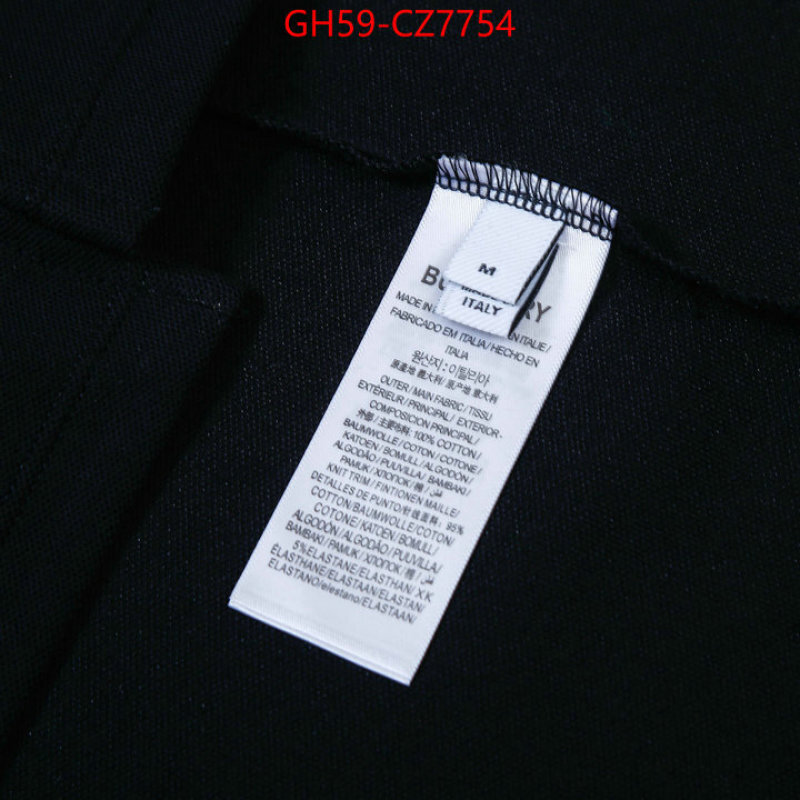 Clothing-Burberry wholesale imitation designer replicas ID: CZ7754 $: 59USD