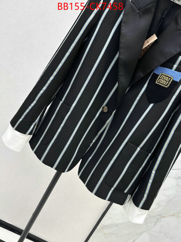 Clothing-MIU MIU how quality ID: CK7458 $: 155USD
