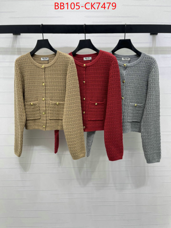 Clothing-MIU MIU same as original ID: CK7479 $: 105USD