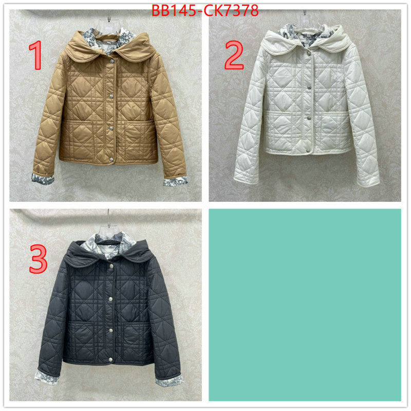 Down jacket Women-Dior 2024 replica wholesale cheap sales online ID: CK7378 $: 145USD