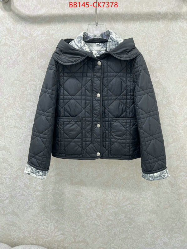 Down jacket Women-Dior 2024 replica wholesale cheap sales online ID: CK7378 $: 145USD