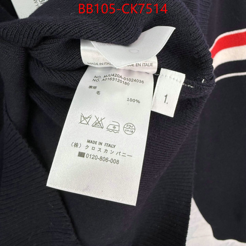 Clothing-Thom Browne replica 1:1 ID: CK7514 $: 105USD
