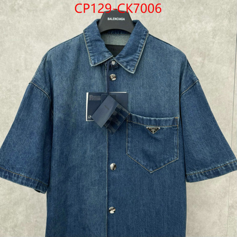 Clothing-Prada high quality designer replica ID: CK7006 $: 129USD
