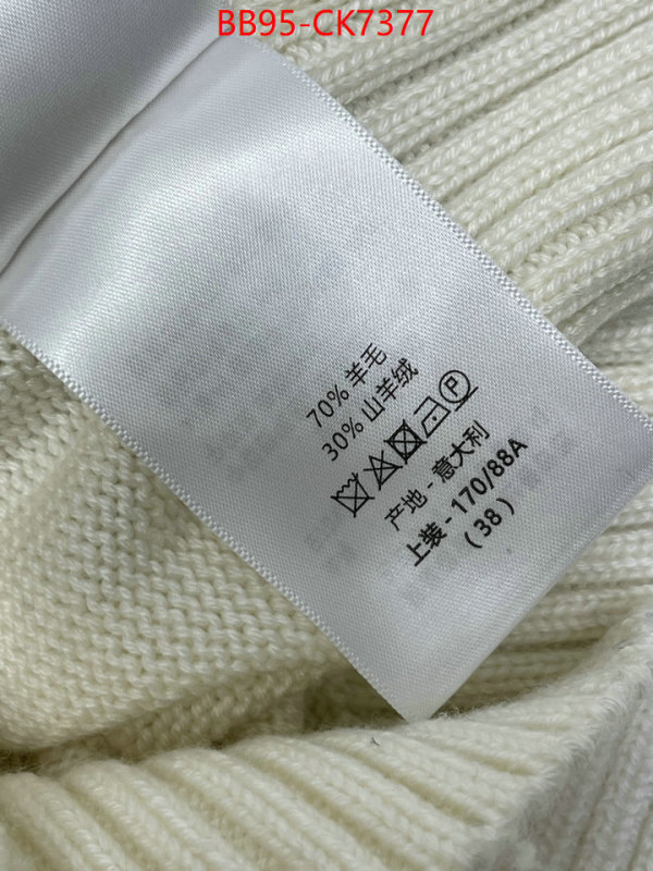 Clothing-Dior designer fake ID: CK7377 $: 95USD