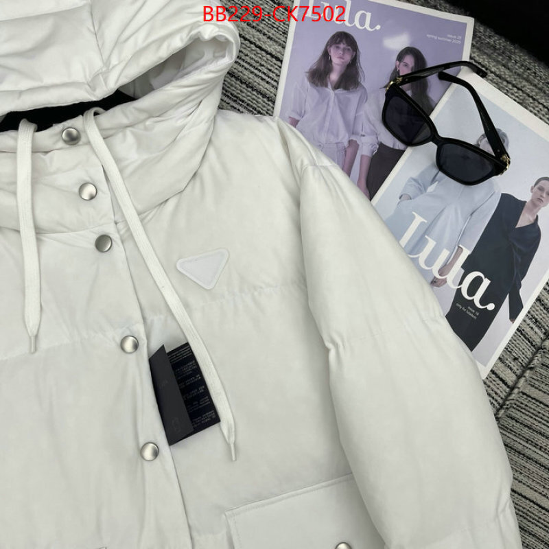Down jacket Women-Prada buy replica ID: CK7502 $: 229USD
