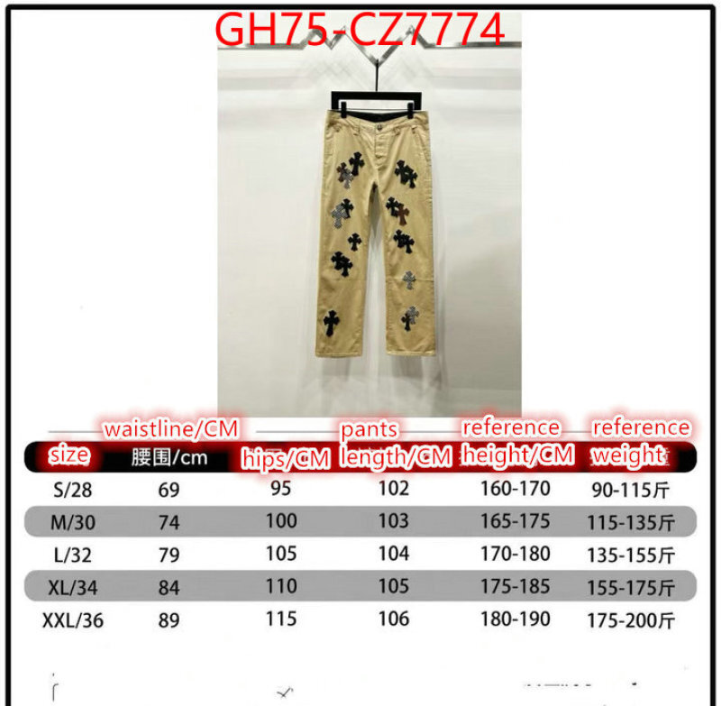 Clothing-Chrome Hearts what's the best place to buy replica ID: CZ7774 $: 75USD