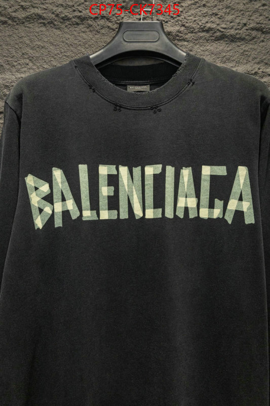 Clothing-Balenciaga designer fashion replica ID: CK7345 $: 75USD