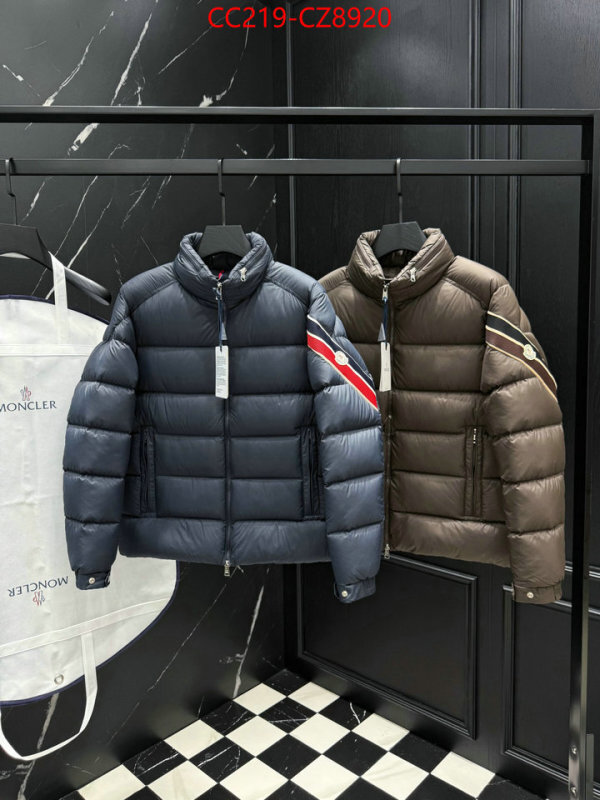 Down jacket Men-Moncler how can i find replica ID: CZ8920 $: 219USD