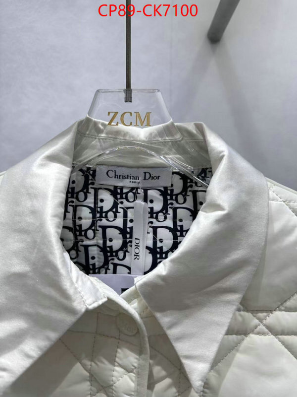 Clothing-Dior wholesale imitation designer replicas ID: CK7100 $: 89USD