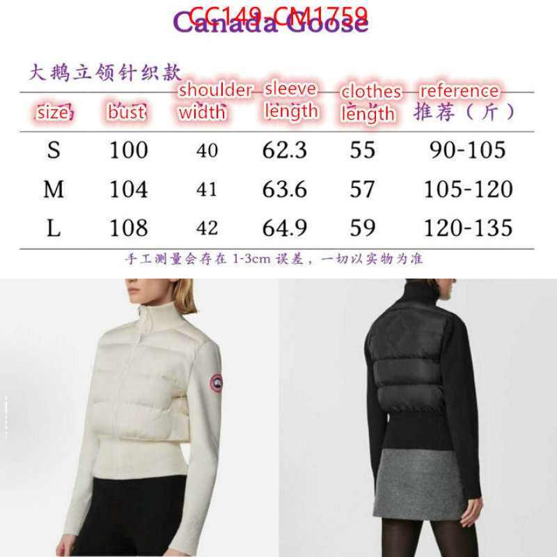 Down jacket Women-Canada Goose aaaaa replica ID: CM1759 $: 149USD