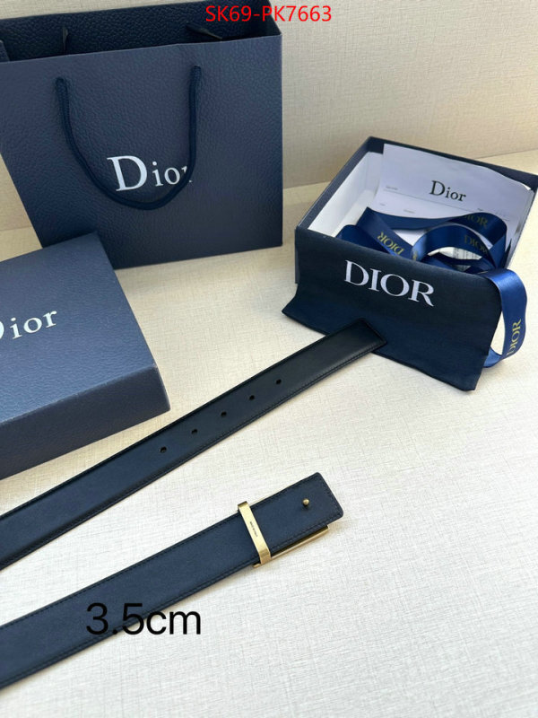 Belts-Dior replcia cheap ID: PK7663 $: 69USD
