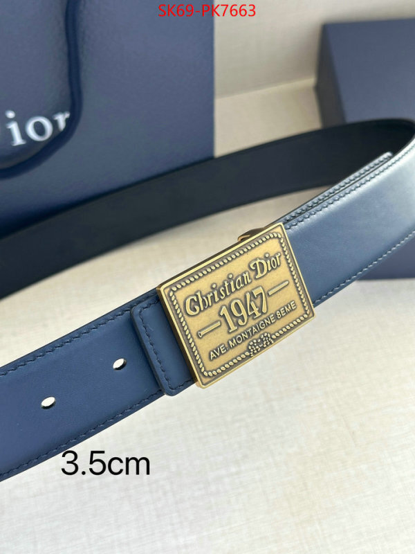 Belts-Dior replcia cheap ID: PK7663 $: 69USD