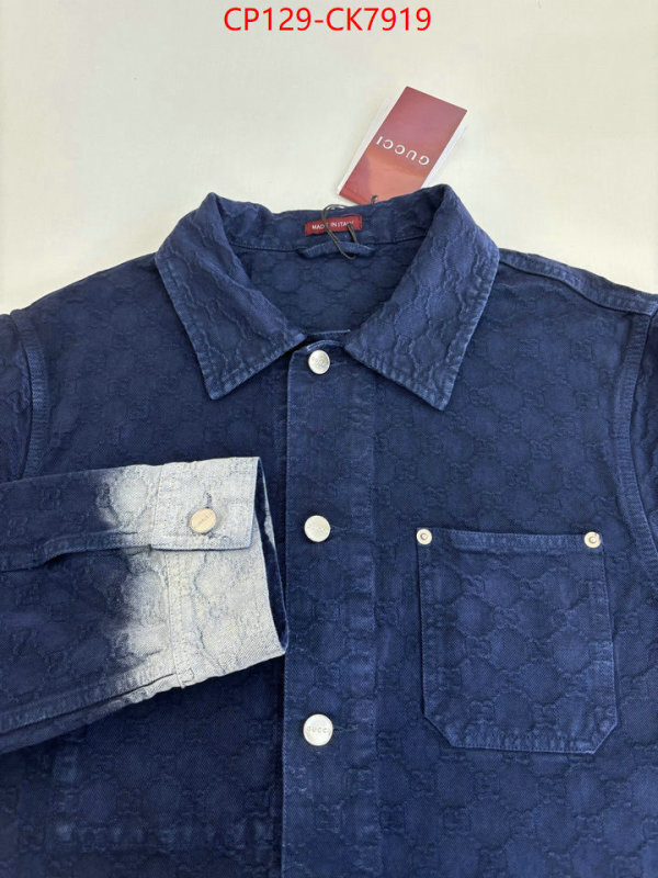 Clothing-Gucci designer 1:1 replica ID: CK7919 $: 129USD