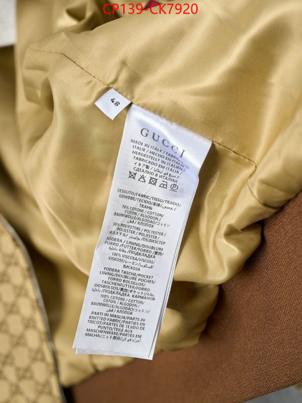 Clothing-Gucci is it illegal to buy ID: CK7920 $: 139USD