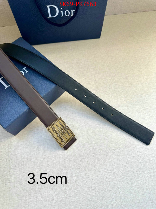 Belts-Dior replcia cheap ID: PK7663 $: 69USD