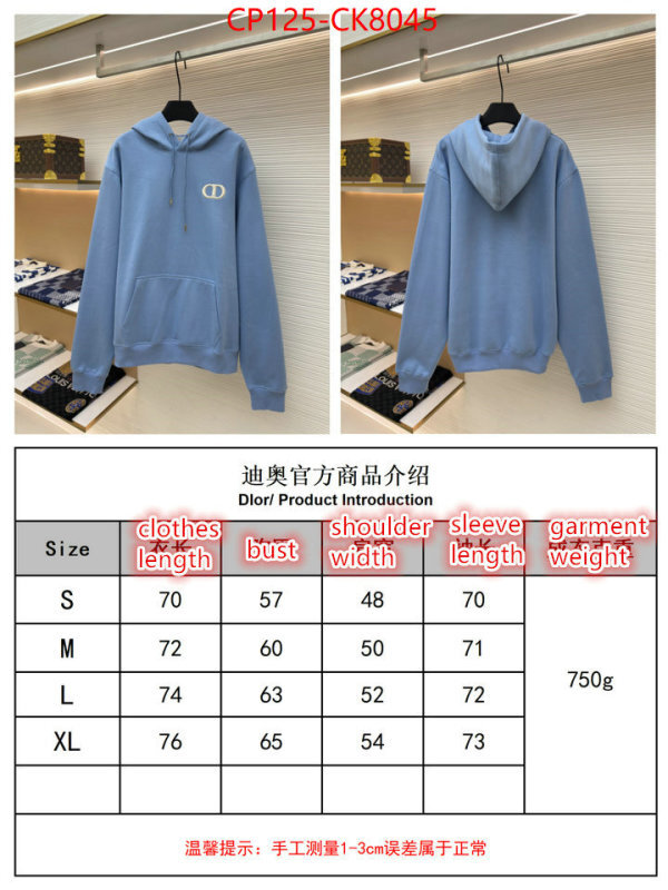Clothing-Dior online ID: CK8045 $: 125USD