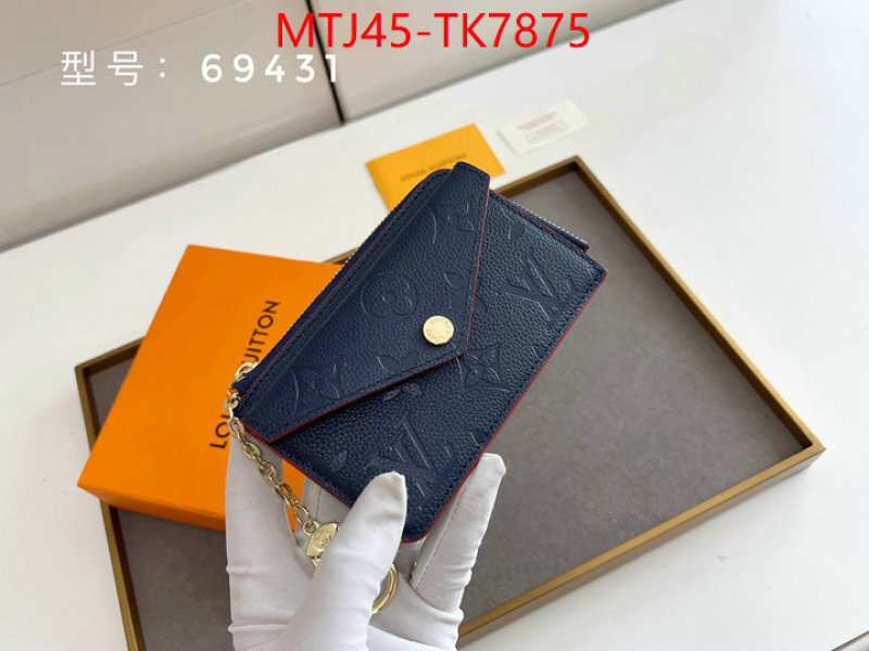 LV Bags(4A)-Wallet shop the best high quality ID: TK7875 $: 45USD,