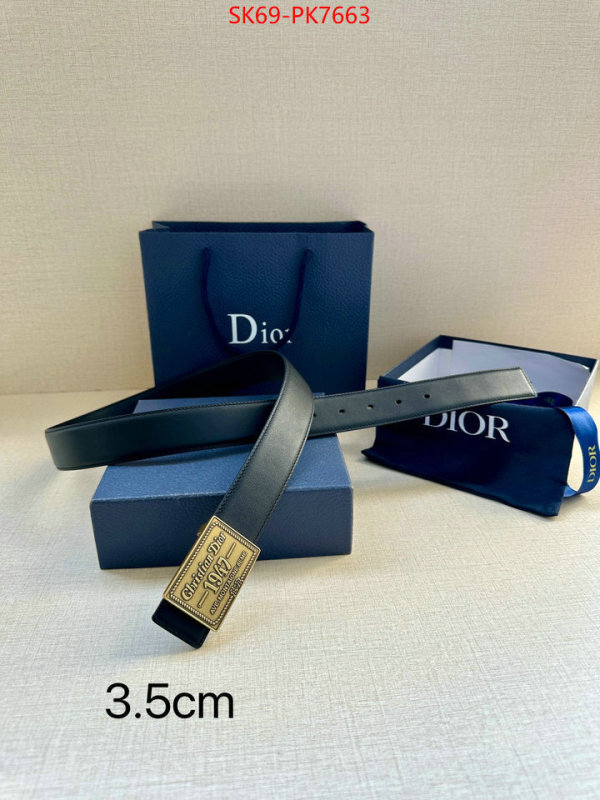 Belts-Dior replcia cheap ID: PK7663 $: 69USD