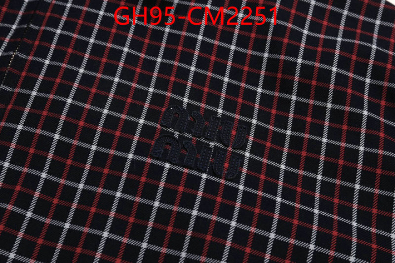 Clothing-MIU MIU aaaaa+ replica designer ID: CM2251 $: 95USD