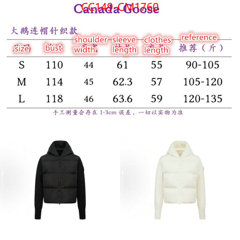 Down jacket Women-Canada Goose quality replica ID: CM1760 $: 149USD