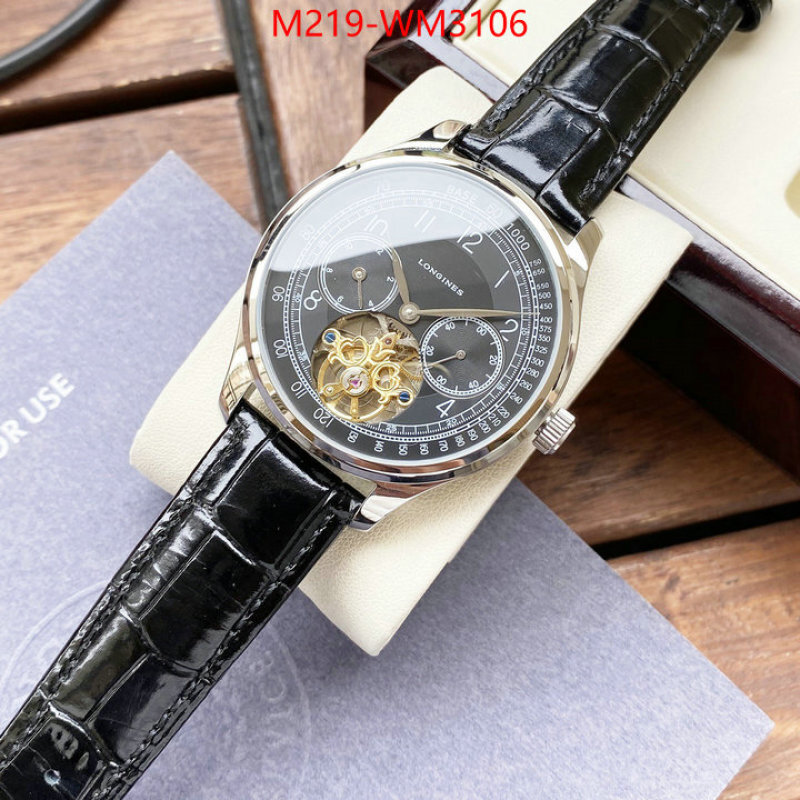 Watch(TOP)-Longines luxury cheap ID: WM3106 $: 219USD-shoes yupoo Watch(TOP)-Longines luxury cheap ID: WM3106 $: 219USD