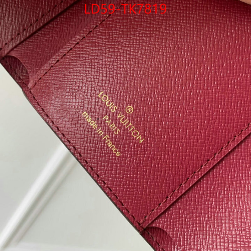 LV Bags(TOP)-Wallet luxury cheap ID: TK7819 $: 59USD,