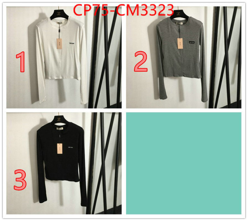 Clothing-MIU MIU cheap wholesale ID: CM3323 $: 75USD-shoes yupoo Clothing-MIU MIU cheap wholesale ID: CM3323 $: 75USD