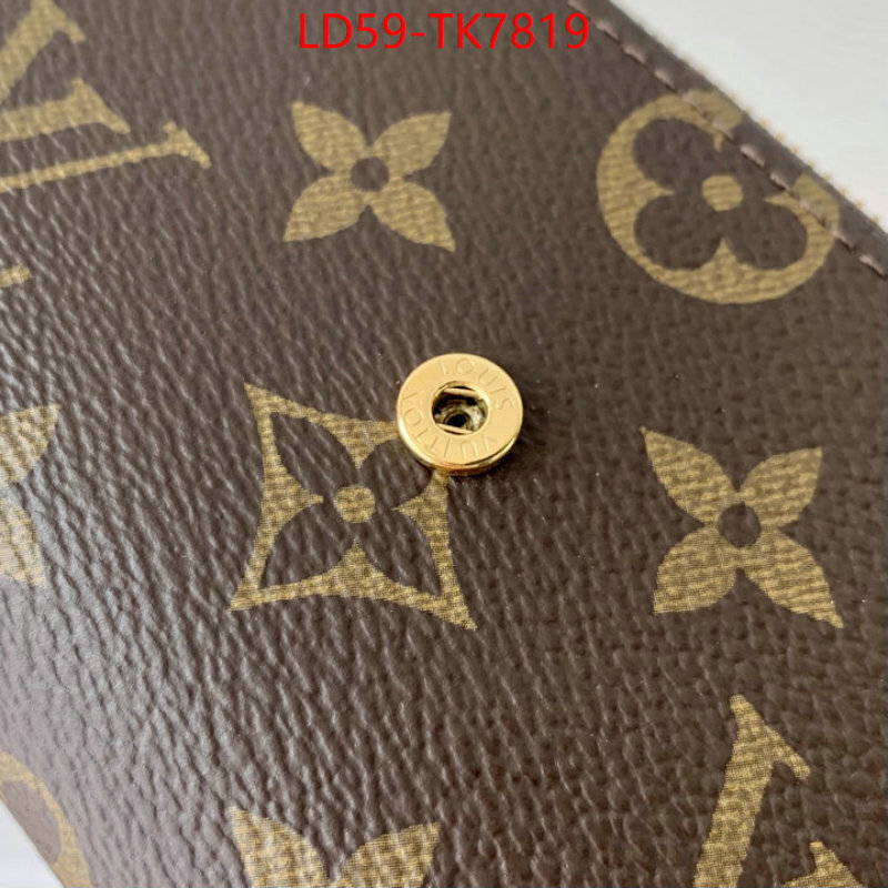 LV Bags(TOP)-Wallet luxury cheap ID: TK7819 $: 59USD,