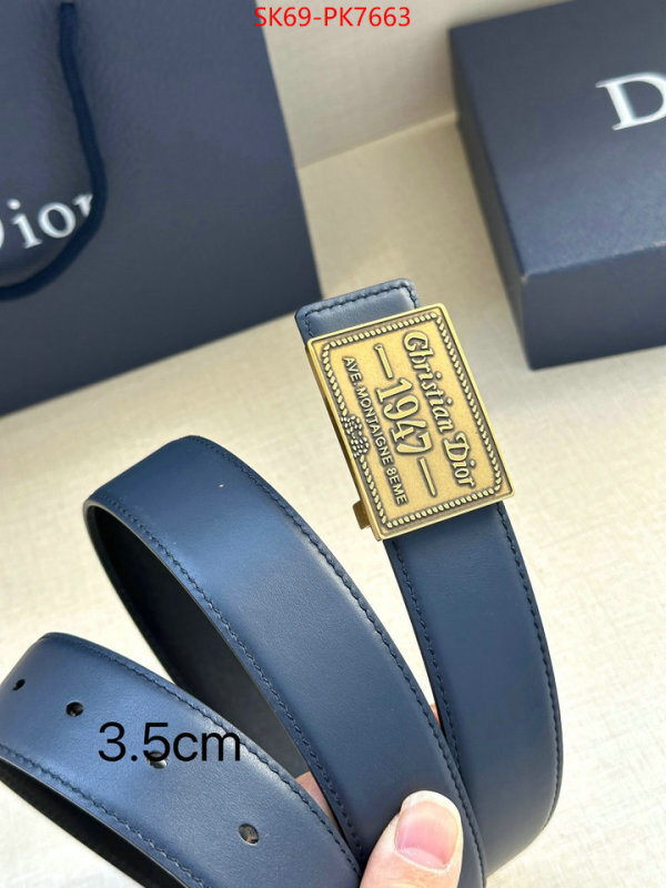 Belts-Dior replcia cheap ID: PK7663 $: 69USD