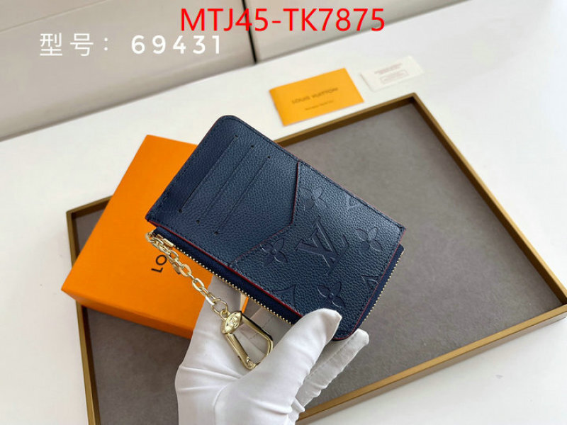 LV Bags(4A)-Wallet shop the best high quality ID: TK7875 $: 45USD,