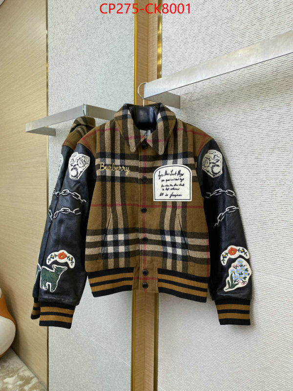 Clothing-Burberry sellers online ID: CK8001 $: 275USD