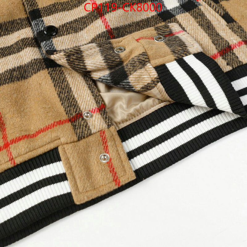 Clothing-Burberry 2024 aaaaa replica customize ID: CK8000 $: 119USD