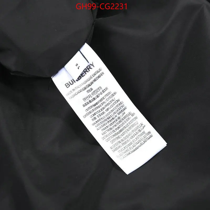 Clothing-Burberry buy cheap ID: CG2231 $: 99USD
