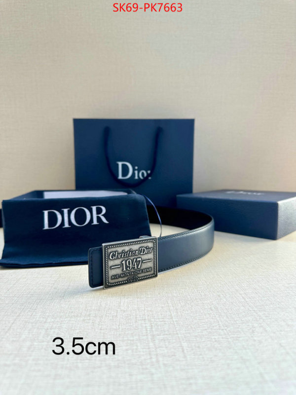 Belts-Dior replcia cheap ID: PK7663 $: 69USD