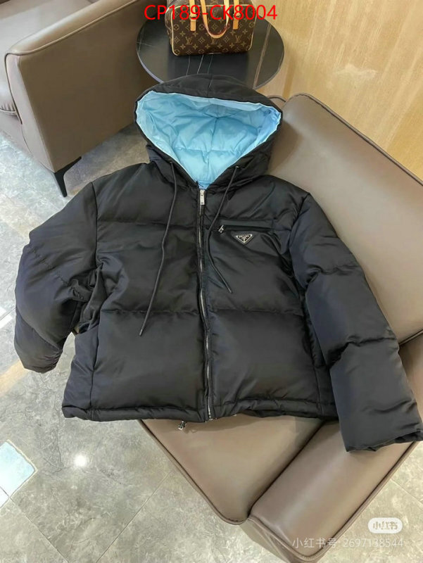 Down jacket Women-Prada what is a counter quality ID: CK8004 $: 189USD