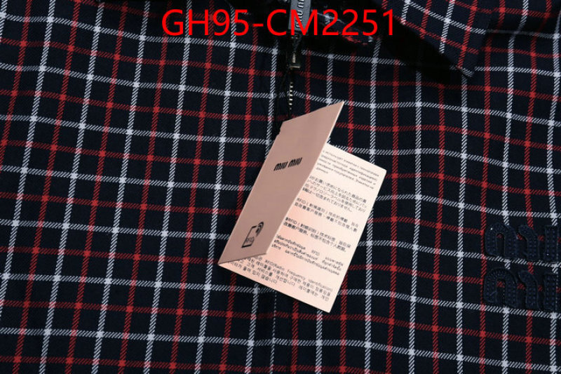 Clothing-MIU MIU aaaaa+ replica designer ID: CM2251 $: 95USD