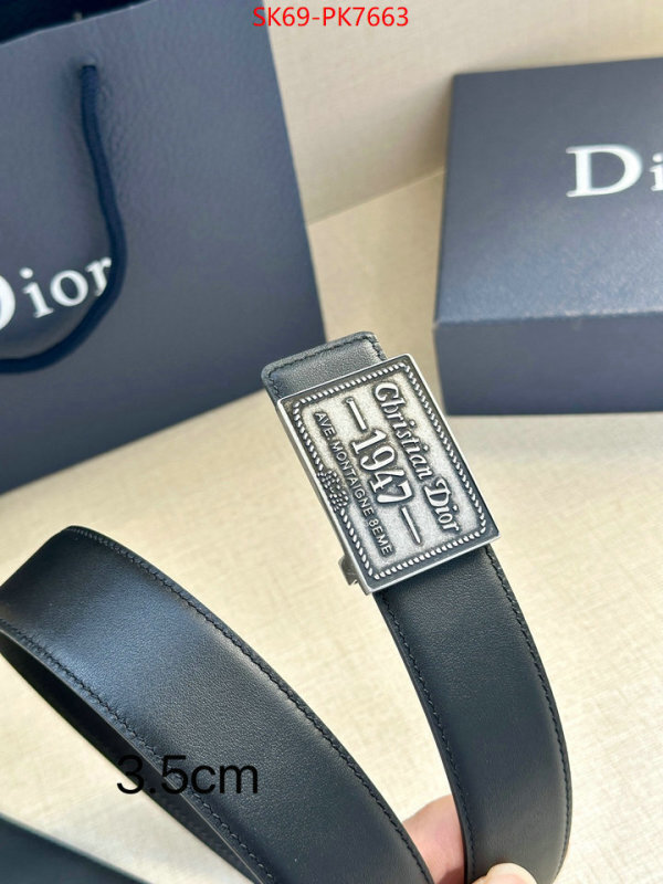 Belts-Dior replcia cheap ID: PK7663 $: 69USD
