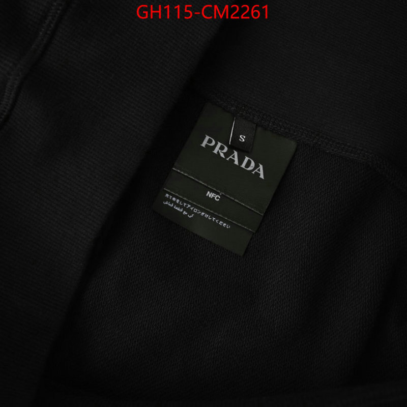 Clothing-Prada wholesale 2024 replica ID: CM2261 $: 115USD